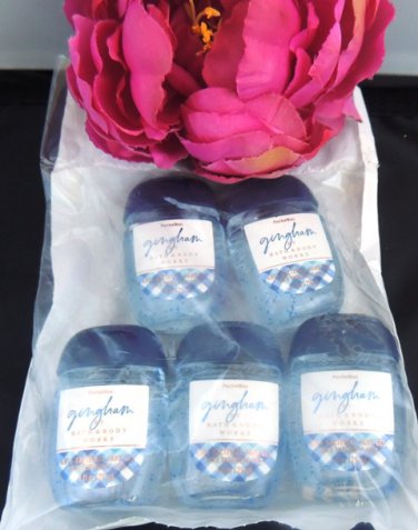 BATH & BODY WORKS 5 PC GINGHAM HAND GEL SET