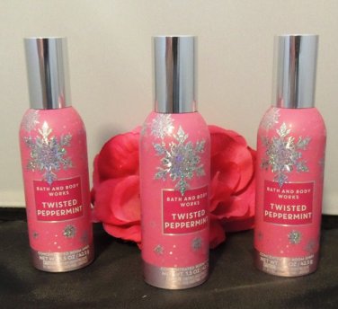 BATH & BODY WORKS TWISTED PEPPERMINT 3 PC ROOM SPRAY SET
