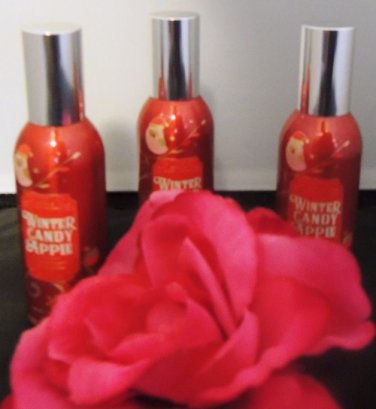 BATH & BODY WORKS 3 PC WINTER CANDY APPLE ROOM SPRAY SET