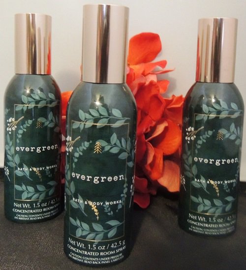 BATH & BODY WORKS 3 PC EVERGREEN ROOM SPRAY SET