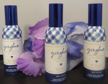 BATH & BODY WORKS GINGHAM 3 PC ROOM SPRAY SET
