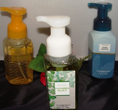 BATH & BODY WORKS 3 PC FOAMING HAND SOAP