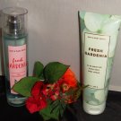 BATH & BODY WORKS FRESH GARDENIA 2 PC BATH / BODY SET