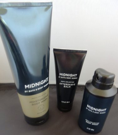 BATH & BODY WORKS MIDNIGHT 3 PC BATH AND BODY GIFT SET