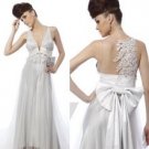 SILVER WHITE WEDDING DRESS S04