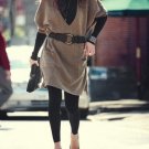 SH004 - BIG-V NECK SWEATER DRESS