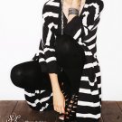 SH0020 - STRIPES LONG COTTON KNIT JACKET