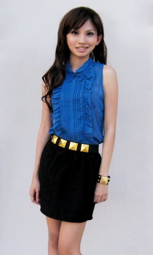 Arielle Bow Chiffon Top