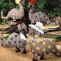 Dinosaur Park Family, Stuffed Animals, Plastic Canvas NEW