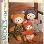Vintage Pattern To Sew Stuffed Bear Family and Outfits 4714