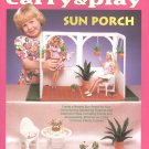 Barbie Fashion Doll Carry & Play Sun Porch Plastic Canvas NEW