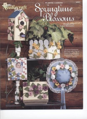 Springtime Blossoms, Home Decor Floral Designs, Plastic Canvas  NEW