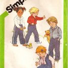 Toddler Shirt, Pull On Pants, Reversible Vest Pattern, Size 1 UNCUT