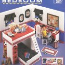 Barbie Sister Skipper Sleep and Study Bedroom Plastic Canvas Pattern Book