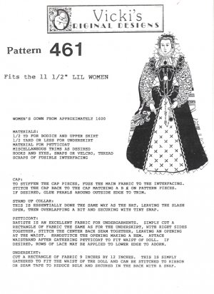 Barbie and Ken Historical Pattern Elizabethan Era 461 NEW