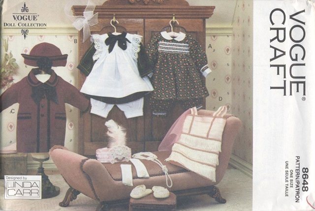 Doll Wardrobe, 1920 Style, Vogue Craft 8648 NEW