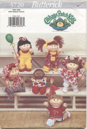 Cabbage Patch Kids Clothes Sports Outfits Butterick 3720 NEW