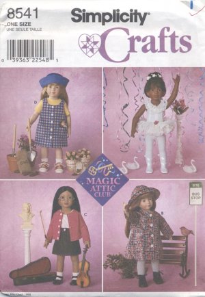 Magic Attic 18&acirc;�� (45.5 cm) Doll Outfits, Simplicity Crafts 8541