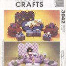 Barbie 11 ½” Fashion doll Bean Bag Furniture, McCall’s Crafts 3042 NEW