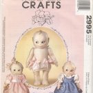 Kewpie Soft Doll and Clothes, 14” doll McCall’s Craft 2995 NEW