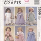 Historical Clothes for Gotz, Magic Attic or American Girl 18” Doll, McCall’s Craft 2609 NEW