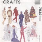 Barbie 11 ½” Fashion Doll Costume Patterns McCall's Crafts 7932