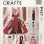 Barbie 11 ½” Fashion Doll Modern Gowns, Tutu Costume McCall’s Crafts P457 NEW