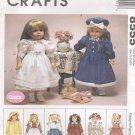 American Girl or Gotz Type 18” Doll Wardrobe McCall’s Crafts 8555 NEW