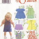 Little Girl Play Outfits, 18” American Girl Type Dolls Simplicity Crafts 7688 NEW