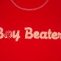 FLIRTY BOY BEATER RIBBED GRAPHIC TANK TOP - red, green, pink, aqua and lavendar