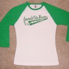 GREEN & WHITE BOXER DOG GRAPHIC RAGLAN 3/4 SLEEVE JERSEY T-SHIRT - Our Dogs Do Tricks