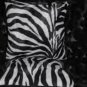 Two Zebra Faux Fur Throw Pillow, Pillows, New