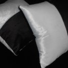 Two half- Black & half-White Faux Fur Throw Pillow, Pillows, New