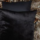 Two Black Faux Fur Thow Pillows, Pillow, New!