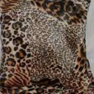 Two Leopard Faux Fur Throw Pillows, Pillow, New!