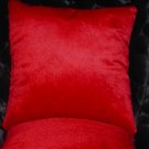 Two Red Faux Fur Throw Pillow, Pillows, NEW!