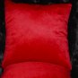Two Red Faux Fur Throw Pillow, Pillows, NEW!