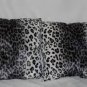 Two Snow Leopard Faux Fur Throw Pillow, Pillows, New!
