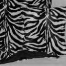 Black and White Zebra Wide Stripe Faux Fur Throw Blanket, New!