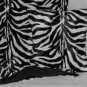 Black and White Zebra Wide Stripe Faux Fur Throw Blanket, New!