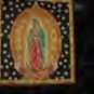 Virgin Guadalupe pillow black with gold stars!