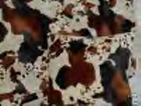 Cow faux fur throw blanket