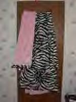 Pink & zebra faux fur throw blanket