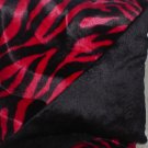 Black & Red Zebra & Black faux fur throw pillows