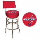 NHL Washington Capitals Padded Bar Stool with Back