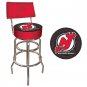 NHL New Jersey Devils Padded Bar Stool with Back