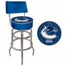 NHL Vancouver Canucks Padded Bar Stool with Back