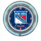 NHL New York Rangers Neon Clock - 14 inch Diameter