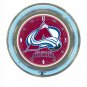 NHL Colorado Avalanche Neon Clock - 14 inch Diameter