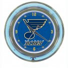 NHL St. Louis Blues Neon Clock - 14 inch Diameter